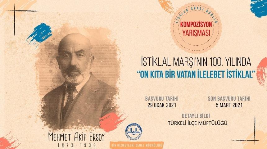 T&uuml;rkeli&rsquo;de &ldquo;İstiklal Marşı Yılı&rdquo; yarışmaları
