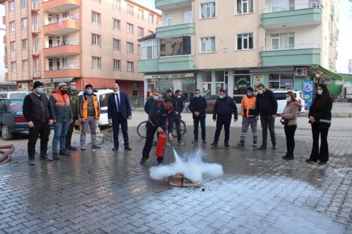 Iğdır Belediye personeline yangın eğitimi
