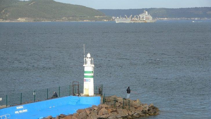 ABD savaş gemisi ‘USNS Laramie’ Çanakkale Boğazı’ndan geçti G5