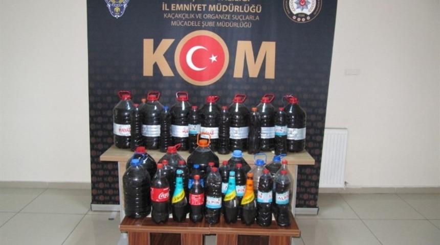 Hacıbektaş&rsquo;ta 134 litre el yapımı şarap ele ge&ccedil;irildi