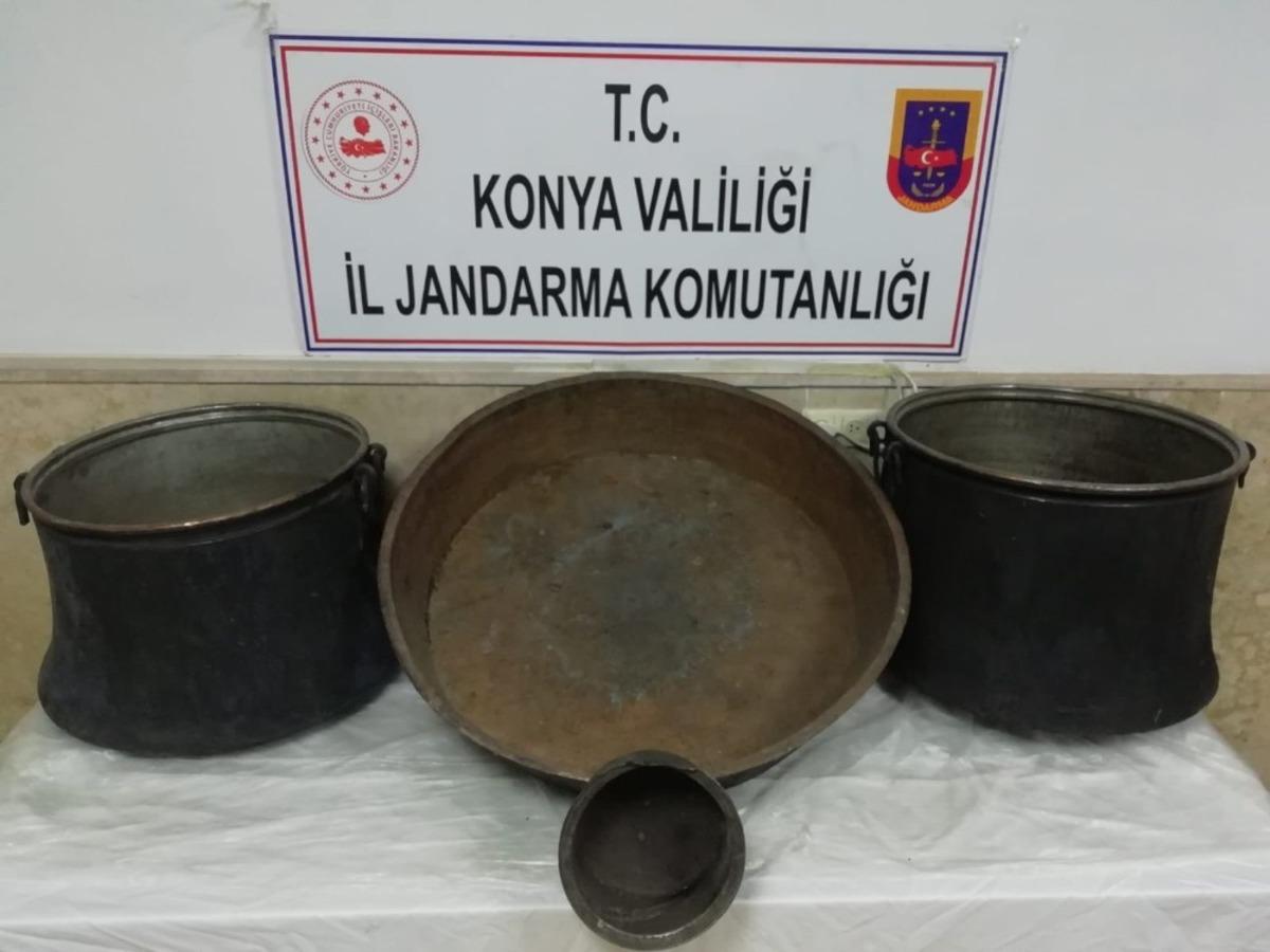 Konya&rsquo;da kablo ve bakır kazan hırsızları tutuklandı