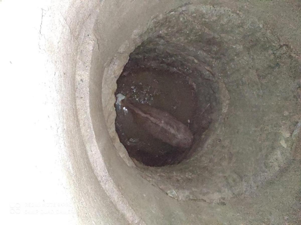 500 kiloluk inek d&uuml;şt&uuml;ğ&uuml; kuyudan vin&ccedil; yardımıyla kurtuldu