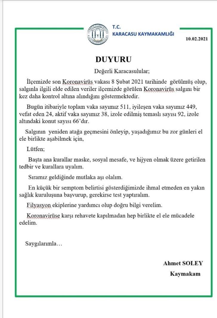 Kaymakam Soley’den Korona virüs aşısı çağrısı G3