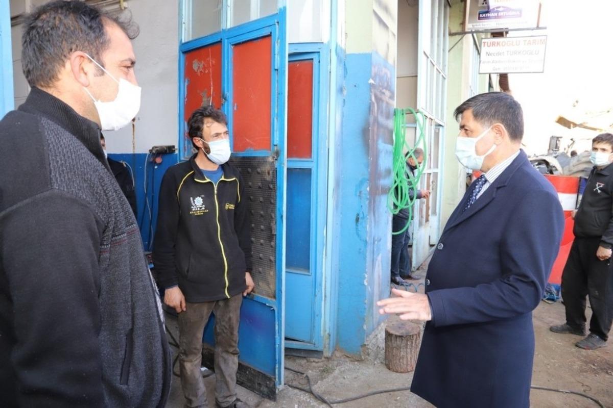 Başkan Aksun, Yeni Sanayi Sitesi esnafını ziyaret etti