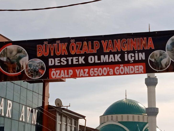 Özalp ilçesinde iş yerleri yanan esnaf için kampanya G1