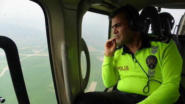 Hatay’da helikopterli trafik denetimi G5