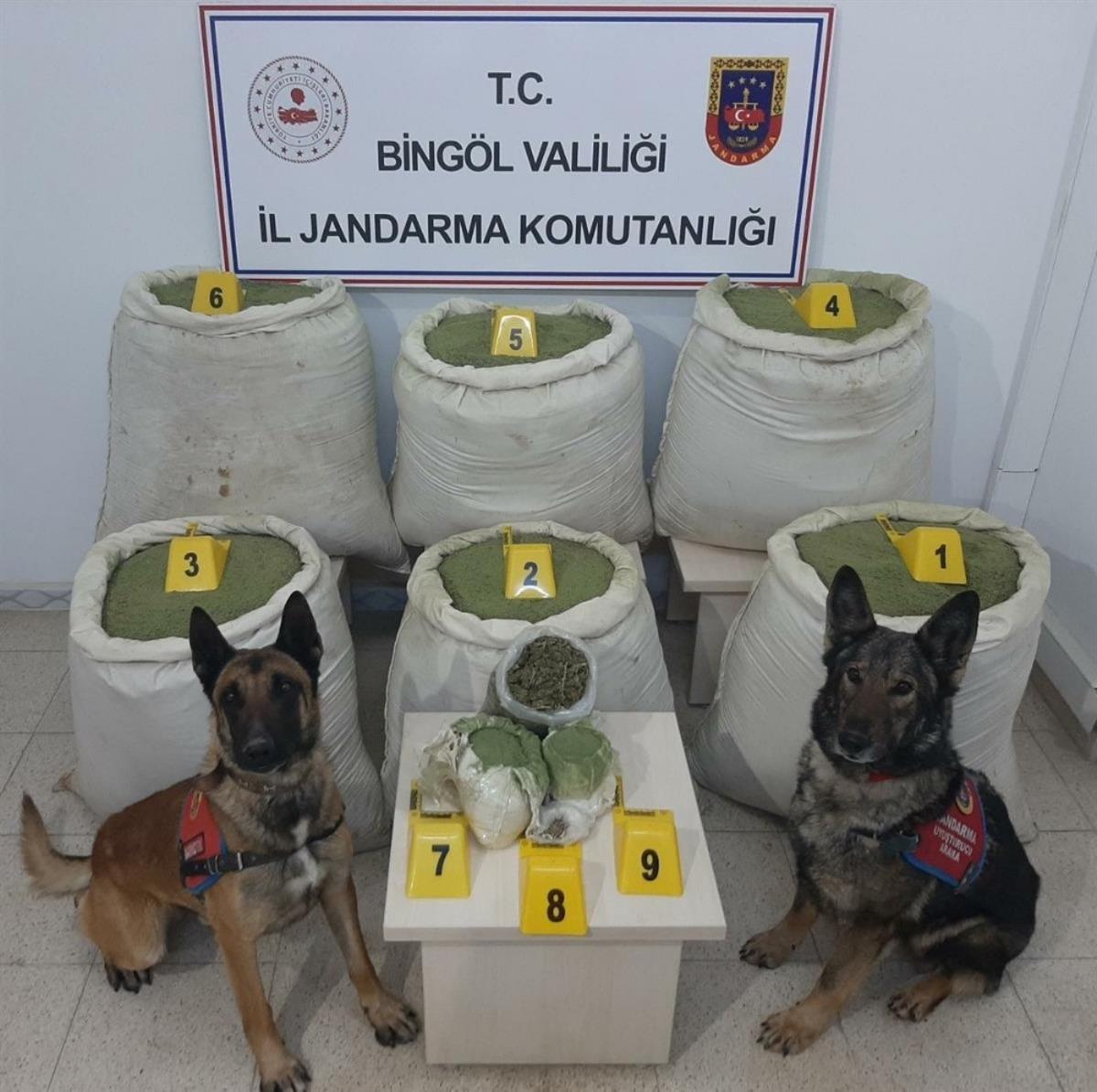 Bing&ouml;l&rsquo;de 218 kilo uyuşturucu ele ge&ccedil;irildi