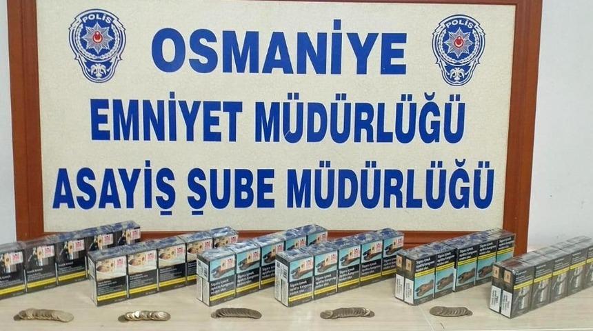 &Ccedil;aldığı sigara ve paralarla menfezde yakalandı