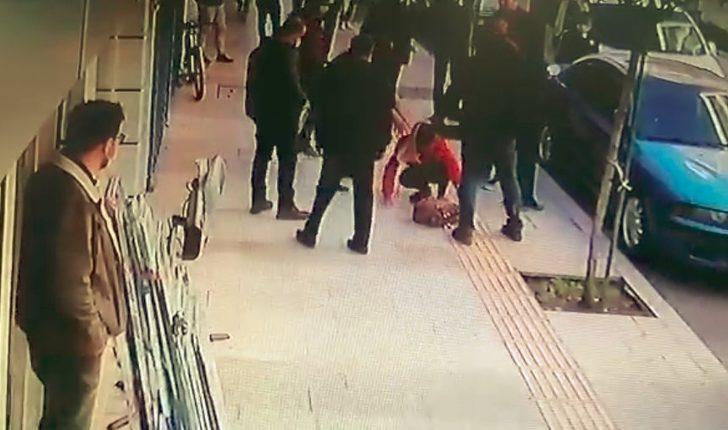(Özel) Kaldırımda yürüyen adamın ölümden saniyelerle kurtulduğu anlar kamerada G5