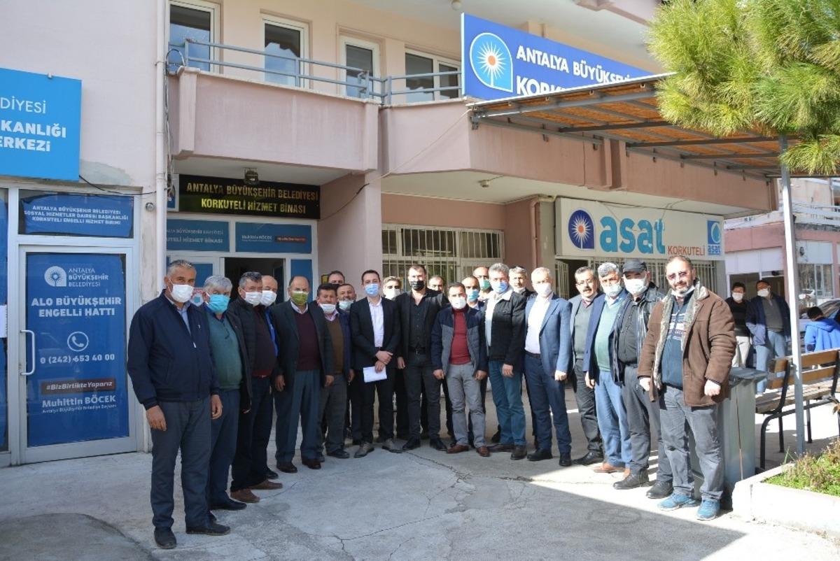 Korkuteli&rsquo;nde 58 mahalle muhtarından ASAT&rsquo;a y&uuml;ksek fiyat dilek&ccedil;esi