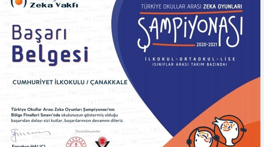 &Ccedil;an Cumhuriyet İlkokulundan &uuml;st&uuml;n başarı