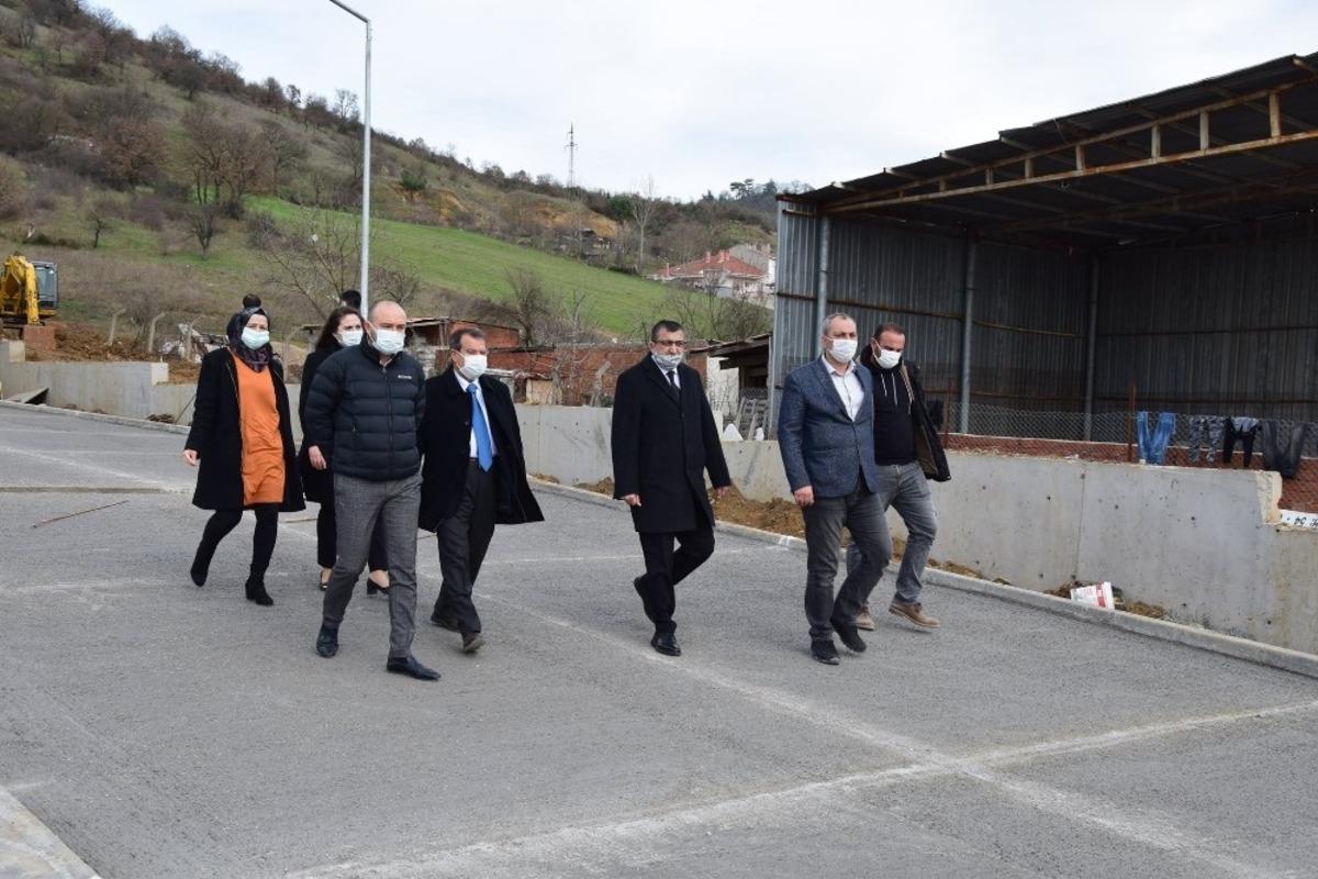 &Ccedil;an Devlet Hastanesi inşaatında inceleme