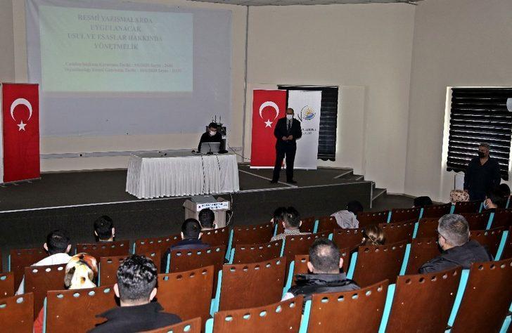 Van Büyükşehir Belediyesi personeline resmi yazışma eğitimi G1