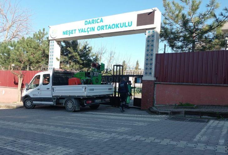 Yüz yüze eğitim öncesi okullar ilaçlandı G2