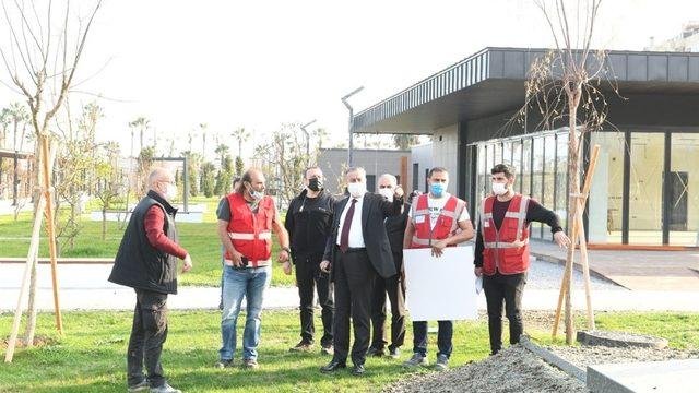 Vali Su, Millet Bahçesi çalışmalarını inceledi