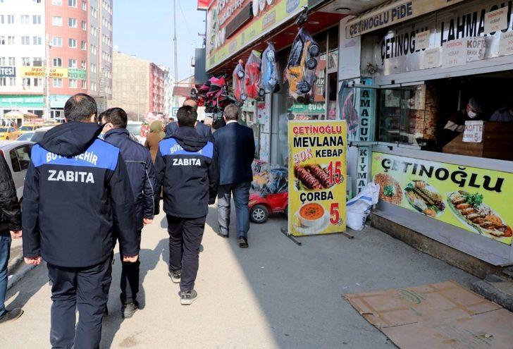 Van Büyükşehir zabıtasından kaldırım işgali denetimi G2