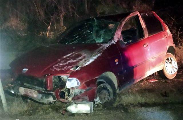 Karabük'te su kanalına devrilen otomobilin sürücüsü yaralandı