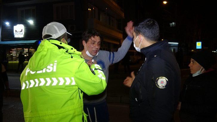 Kısıtlamayı delen alkollü sürücü kaza yaptı, polislerin üzerine yürüdü G4