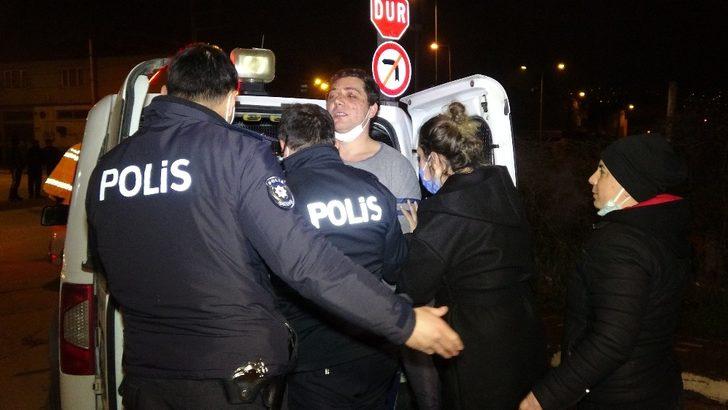 Kısıtlamayı delen alkollü sürücü kaza yaptı, polislerin üzerine yürüdü G5