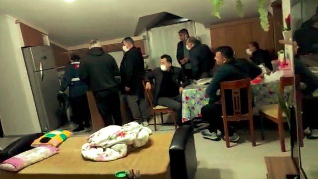 Jandarmadan itfaiye merdiveniyle kumar baskını