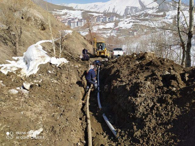 Kentin iki noktasındaki su arızası giderildi