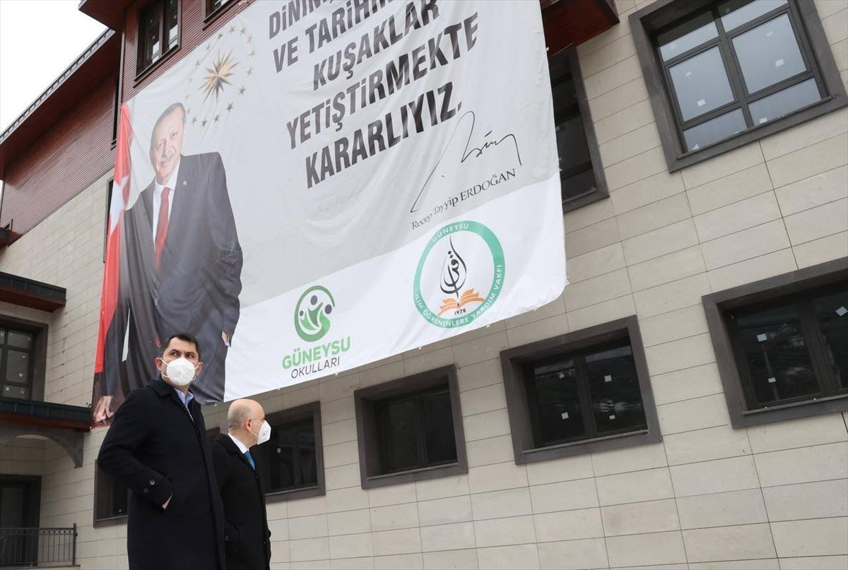 Bakanlar Kurum ve Karaismailoğlu, G&uuml;neysu Eğitim K&uuml;lliyesi'nde incelemelerde bulundu