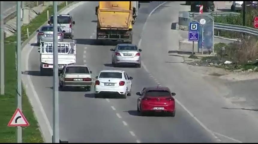 Trafikte makas atan sürücü KGYS’ye yakalandı