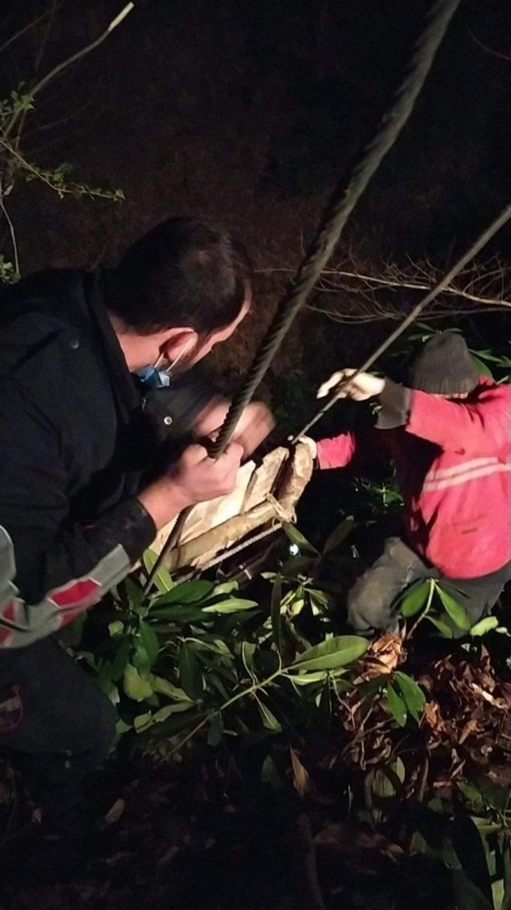 Türkeli’de uçurumda mahsur kalan büyükbaş hayvan kurtarıldı G5