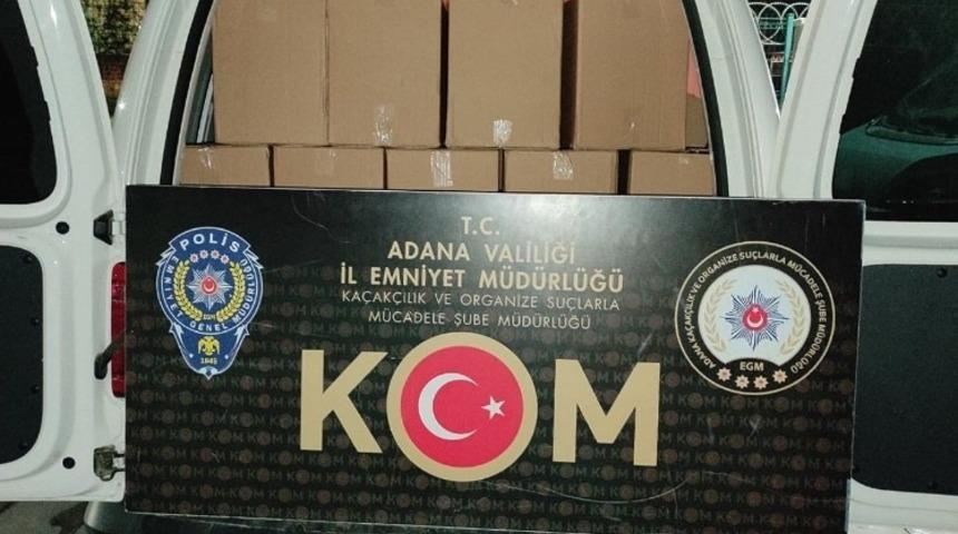 Adana’da 2 milyon 700 bin makaron ele geçirildi