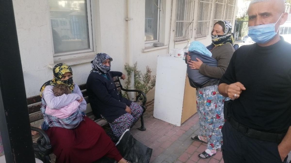 Kucaklarında bebekle polise yakalanan dilencilere 16 bin lira ceza
