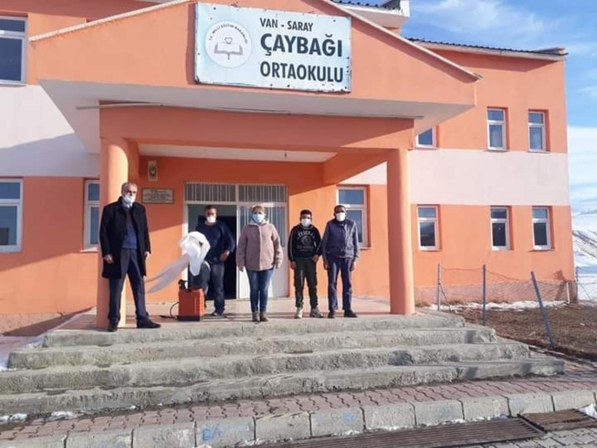 Saray&rsquo;da okullar dezenfekte edildi