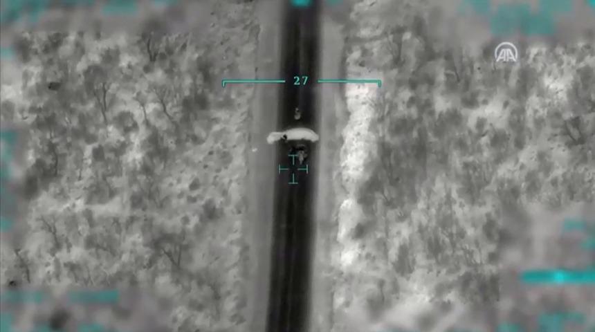 Paramotorla kaçan 3 PKK'lı terörist öldürüldü! Görüntüleri MSB paylaştı