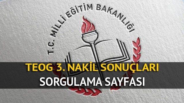 TEOG 3. nakil sonuçları açıklandı! İşte E-okul TEOG nakil sonuç sorgula ekranı!