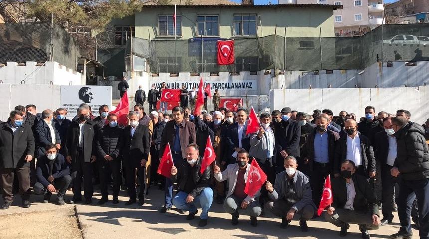 Şemdinli’de PKK terör örgütüne kınama