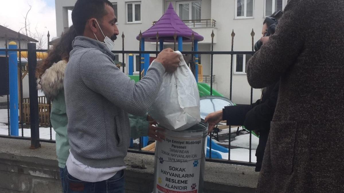 Karlıova&rsquo;da sokak hayvanları i&ccedil;in mamalık