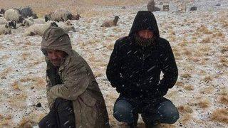 Erzurum’un yüksek kesimlerine kar yağdı