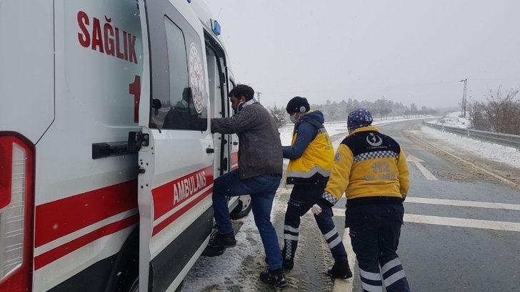 Kar yağışı beraberinde kazaları getirdi: 3 kaza, 6 yaralı G3