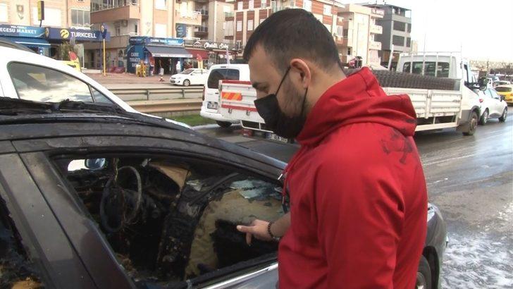 Antalya’da seyir halindeki otomobil alev alev yandı G2