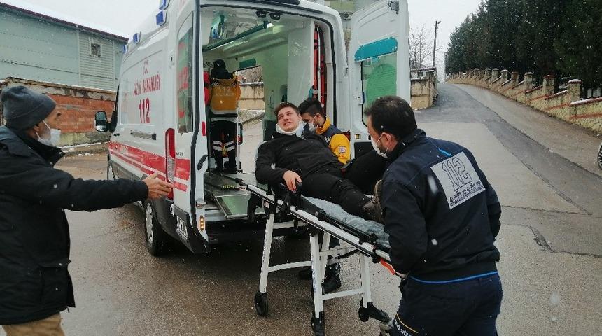 Kaza yapan genç baba korkusuyla tir tir titredi