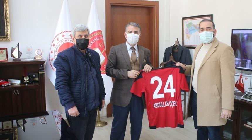 24Erzincanspor yönetiminden Cumhuriyet Başsavcısı Çiçek’e ziyaret