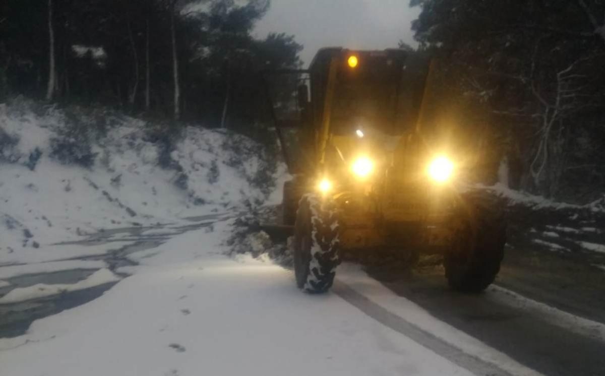 Soma&rsquo;da karla m&uuml;cadele devam ediyor