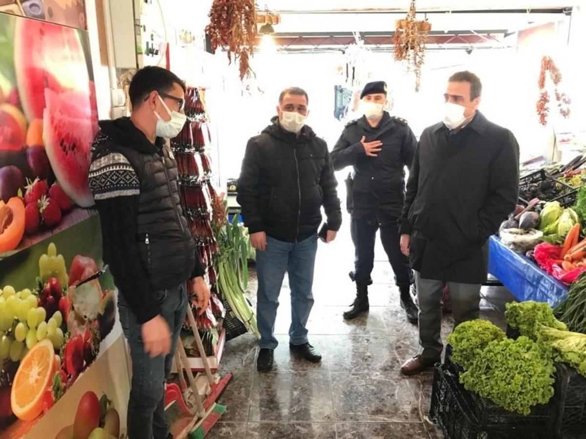 Burhaniye Kaymakamı Koronavir&uuml;s denetimlerine katıldı