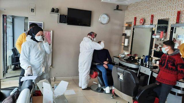 Berber ve kuaförlere korona virüs testi yapılıyor