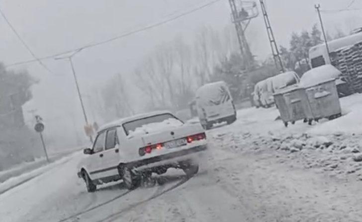 (Özel) Karda bile “drift” yapan sürücüler kamerada G2