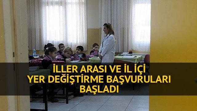 Eylül il içi ve iller arası yer değiştirme MEBBİS başvuru ekranı açıldı ve kontenjanlar açıklandı!