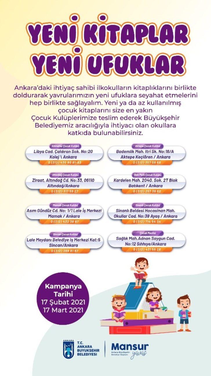 Ankara Büyükşehir Belediyesi’nden çocuklar için kitap kampanyası G3