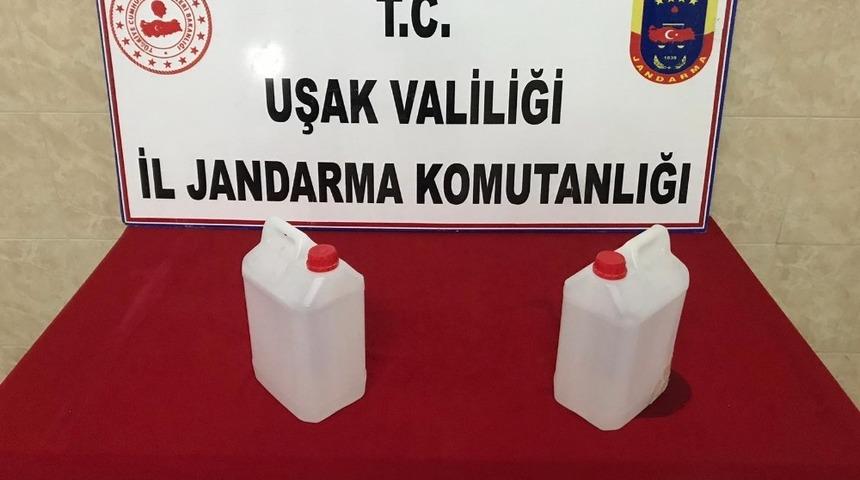 Uşak’ta sahte alkolde kullanılan 10 litre etil alkol ele geçirdi