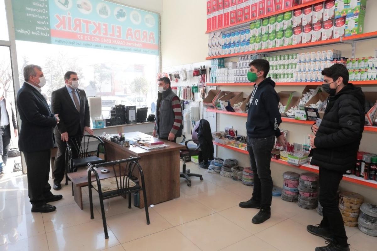 Beyazg&uuml;l esnaf ziyaretlerini s&uuml;rd&uuml;r&uuml;yor