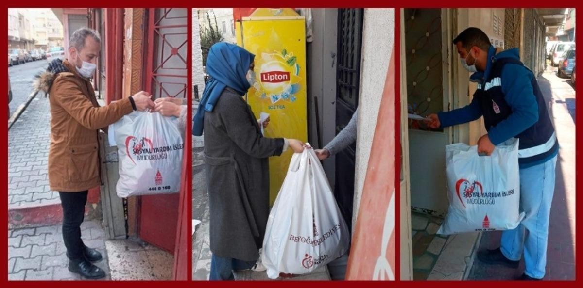 Beyoğlu&rsquo;nda sosyal marketten ihtiya&ccedil; sahiplerine kışlık giysi yardımı