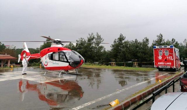 Korona hastası ambulans helikopter ile Adana’ya sevk edildi